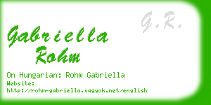 gabriella rohm business card